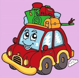 Malowanie po numerach - Zabawny samochód 25x25cm - Qbee