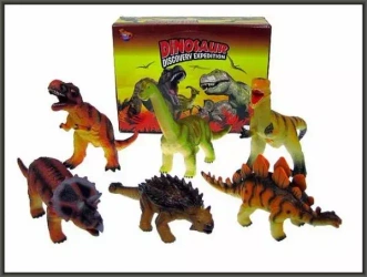 Dinozaury 26-30cm 6 wzorów z dźwiękiem D2106/IC HIPO   cena za 1 sztukę