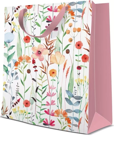 Torebka prezentowa Akwarelowe kwaty, średnia