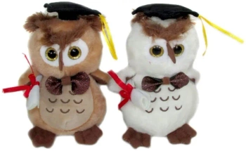 Maskotka Sowa absolwent 10cm MIX - Sun-Day