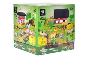 Klocki konstrukcyjne Block&Steps Wesoła farma - Qbee