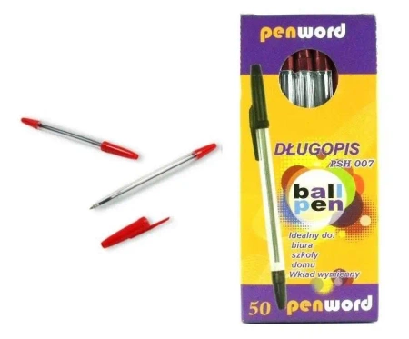 Długopis czerwony (50szt) - Penword