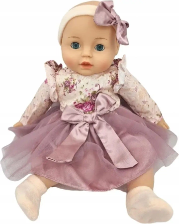 Lalka bobas mówi i śpiewa smoczek + butelka 45cm - MarioToys