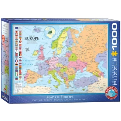 Puzzle 1000 Map of Europe 6000-0789 - Eurographics