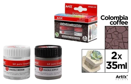 Farba akrylowa kawowy 35ml + środek tworzący - Artix