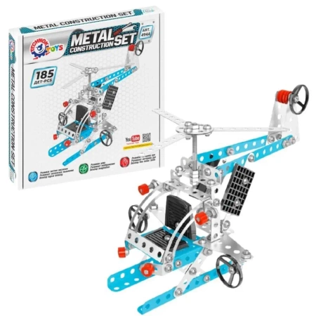 Zestaw konstrukcyjny metalowy helikopter - Technok
