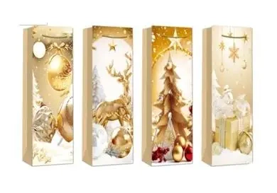 Torebka prezentowa butelka Boże Narodzenie mix