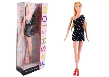 Lalka Beryl Fashion czarna sukienka z cekinami - Pro Kids