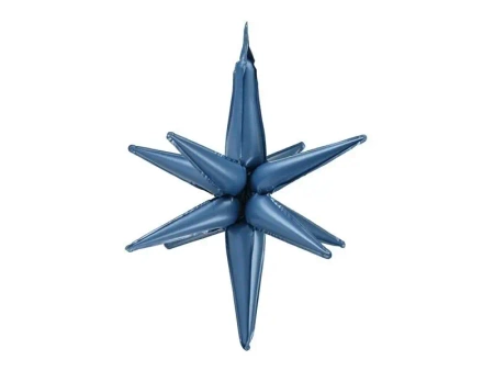 Balon foliowy Gwiazda 3D 105cm granat - PartyDeco