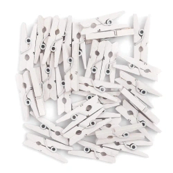Klamerki mini white 30szt - Dalprint dpCraft