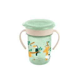 Kubek z silikonowym ustnikiem - Dżungla - 260ml