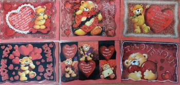 Karnet Walentynki B6 brokat + koperta - Panorama