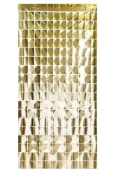 Kurtyna kwadraty elegancki złoty 100x200cm - PartyDeco