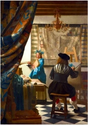 Puzzle 1000 Alegoria malarstwa, Johannes Vermeer - Bluebird Puzzle