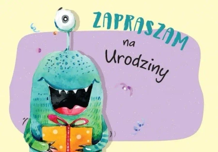 Zaproszenie ZZ-062 Potworek (5 szt.) - Kukartka