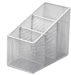 Przybornik do długopisów srebrny BV511-S - Tetis