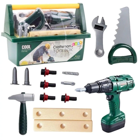 Zestaw majsterkowicza na baterie 14el - Leantoys