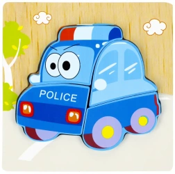 Układanka drewniana 4 elementy. Policja. Mega creative 500637