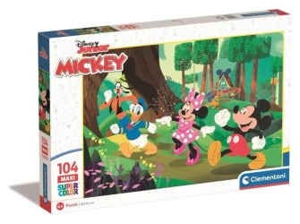 Puzzle 104 Maxi Super Kolor Mickey and Friends - Clementoni