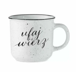 Kubek vintage - Ufaj wierz - Szaron