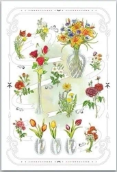 Karnet 12x18cm + koperta Kwiaty - DaVinci