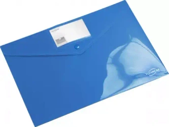 Teczki kopertowe A4 na zatrzask, niebieskie (12 sztuk)