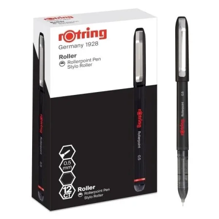 Pióro kulkowe 0.5mm czarne (12szt) - Rotring