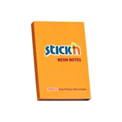 Notes samoprzylepny 76x51 mm pomarańczowy neon 100 kartek - STICKN
