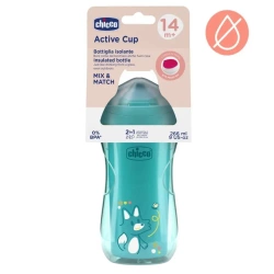 Kubek niekapek termiczny 266ml turkusowy 14m+ - Chicco
