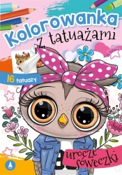 Kolorowanka z tatuażami. Urocze sóweczki - Wydawnictwo Skrzat