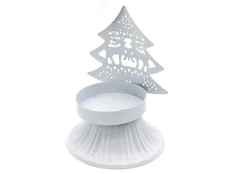 Świecznik na tea light metalowy choinka ażurowa - ADAR