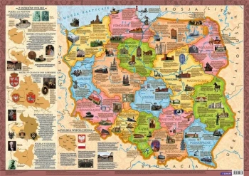 Mapa Polska województwa (plakat) - praca zbiorowa