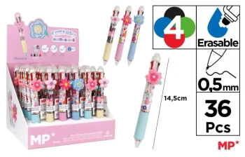 Długopis ścieralny 4-kolorowy Kwiaty (36szt) - MP Main Paper