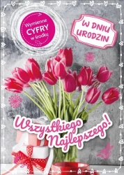 Karnet Urodziny wymienne cyfry - Armin Style