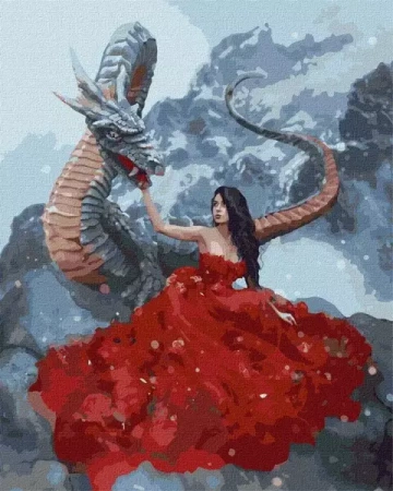 Malowanie po numerach -Mistyczne spotkanie 40x50cm - Ideyka