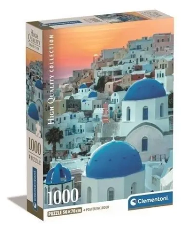 Puzzle 1000 Compact Santorini - Clementoni