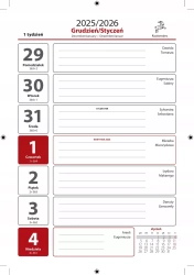 Planer 2026 A5 biurkowy stojący MIX - Artsezon