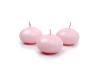 Świeca pływająca matowa różowy 4cm 50szt - PartyDeco
