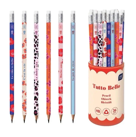 Ołówek z gumką HB Tutto Bello (36szt) - INTERDRUK