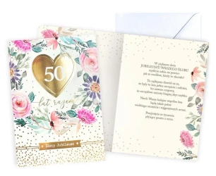 Karnet Rocznica ślubu 50 - Kukartka