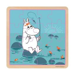 Puzzle Muminki Na Ryby drewniane 16el - Barbo Toys