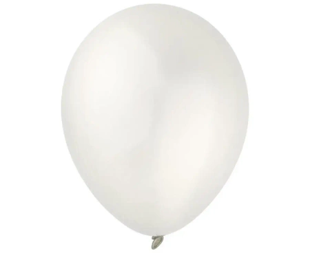 Balony Decomex metallic Pearl White 100szt - Godan