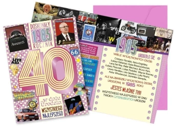 Karnet Urodziny 40 - Kukartka