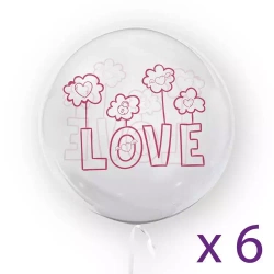 Zestaw 6 sztuk - "Love"