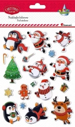 Naklejki świąteczne wypukłe 18szt - Titanum