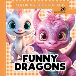 Kolorowanka 160x160 Funny dragons Smoki pomarańcz - Fresh