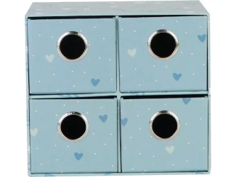 Pudełko na biurko z 4 szufladkami Sweet Blue - Ancor