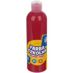 Farba szkolna naturalna tempera Astra 250 ml czerwona ciemna - ASTRA art-pap