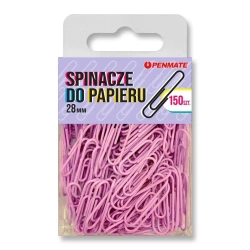 Spinacze do papieru 28mm fiołkowe - Penmate