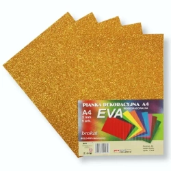 Pianka brokatowa A4 Eva ziemnozłota biodegrad. 5sz - Penword